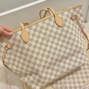 Neverfull MM in Damien Azur - white interior